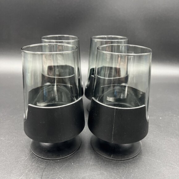 Vintage Glas-Snap by Corning Black w/ Smokey Glass Hot / Cold Beverages 5.5 in - Picture 7 of 13